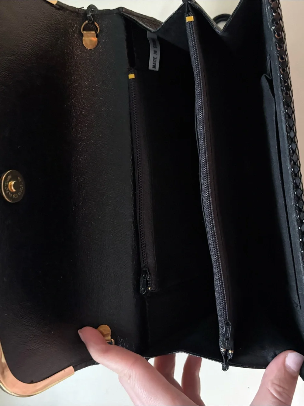 Black, Gold & Silver Sequin Evening Clutch/Cross Body Versatile Bag